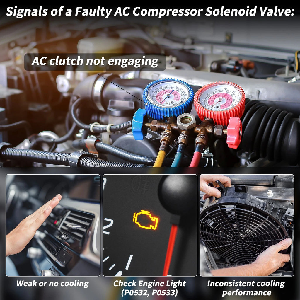 AC Compressor Control Solenoid Valve No. 10557C for Chevrolet GMC Honda 