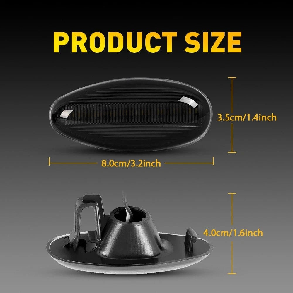 Smoked LED Side Marker Light for GMC Sierra, Chevy Silverado (2014–2020)