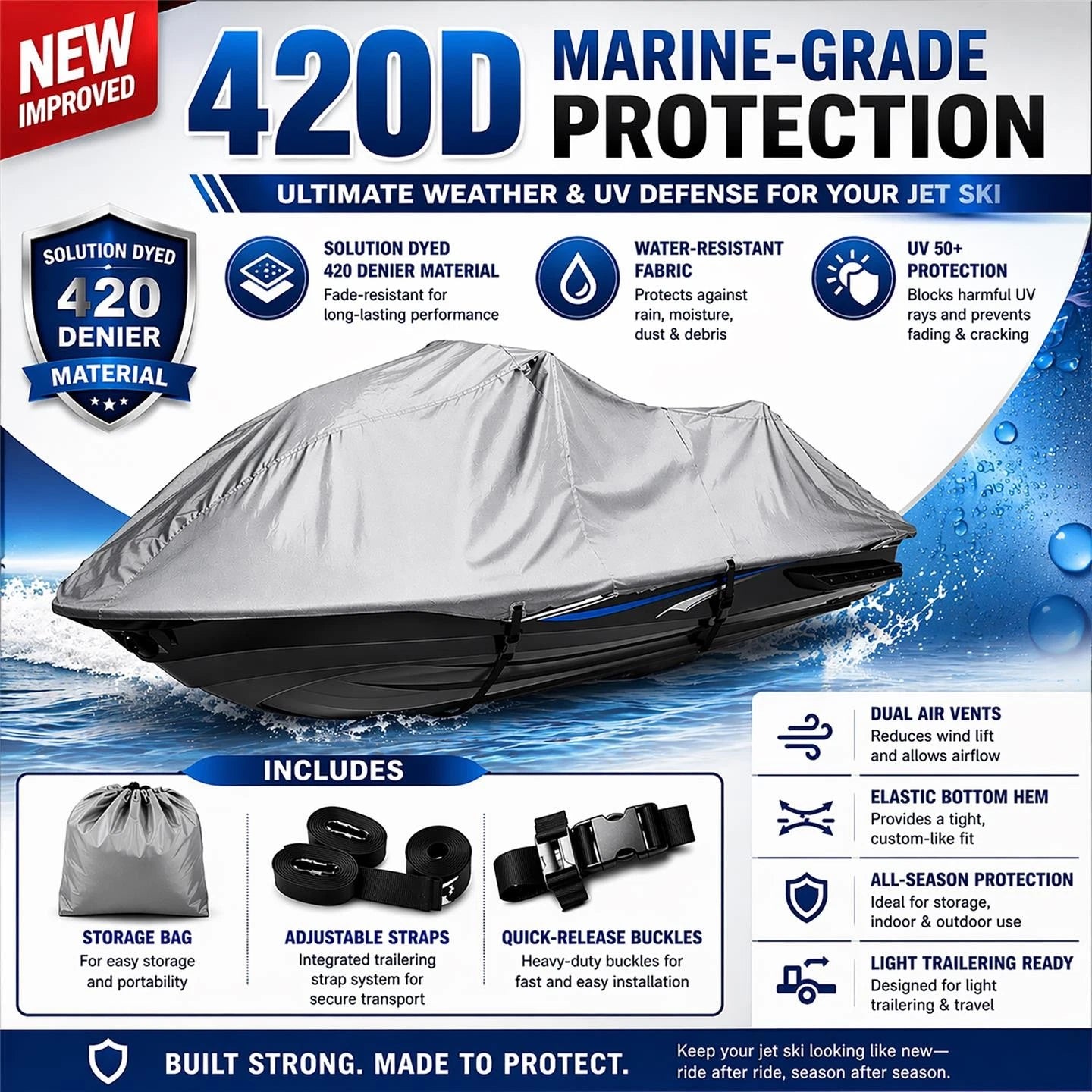 Jet Ski Cover for Sea Doo RXT-X aS 260 (2011–2016)