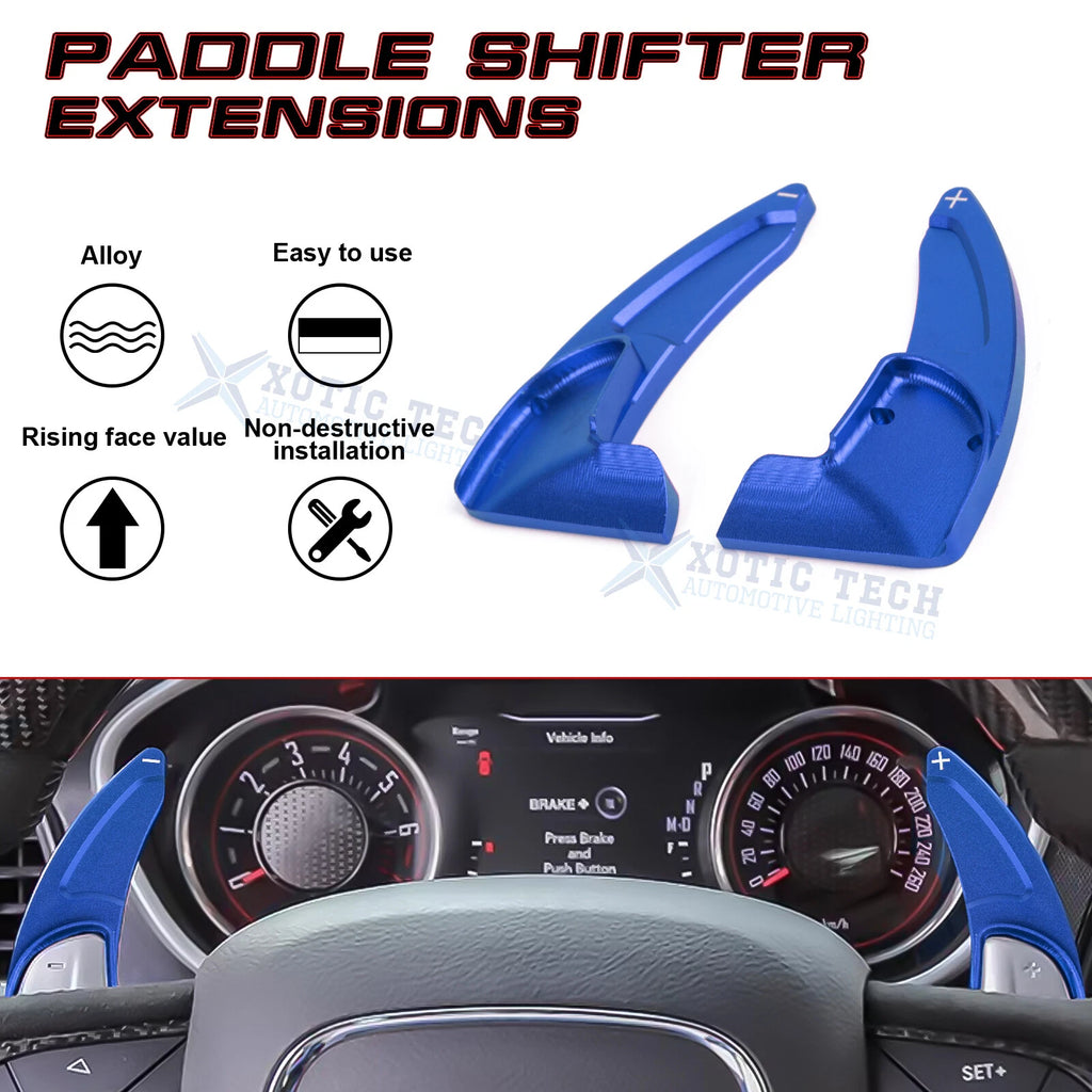 Blue Aluminum Paddle Shifter Extension for Dodge (2015-2024)