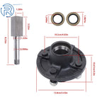 Set of 2 Trailer Hub Kit & BT8 Spindle & Bearing Kit for 4 on 4" Trailers (2000 lbs)