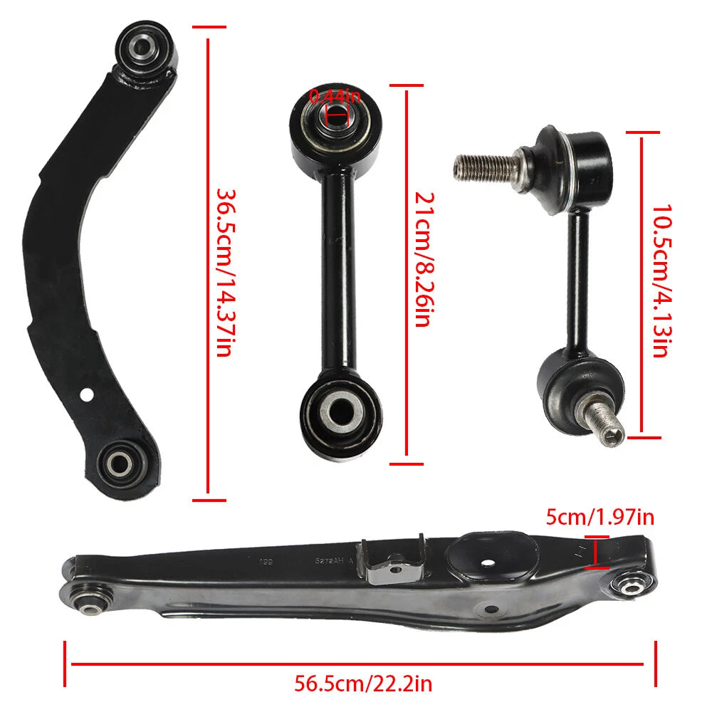 Set of 8 Rear Upper Lower Control Arms Sway Bar Links for Jeep Compass (2007–2009)