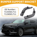 Set of 2 LH RH Front Bumper Support Brackets for Honda City (2005–2008) Black