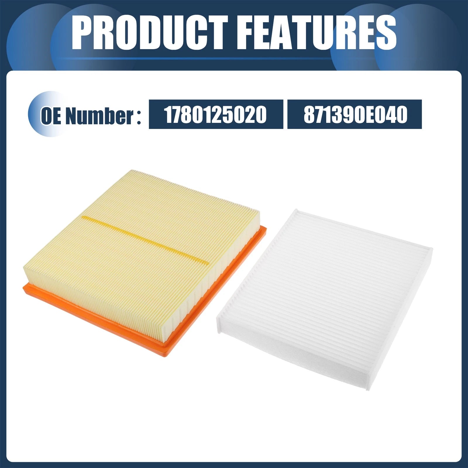 Set of 1 Engine Air Filter No. 1780125020 for Toyota Camry RAV4 (2018–2023)