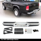 Chrome Steel Rear Step Bumper for Dakota (1997–2004)