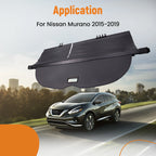 Cargo Cover for Nissan Murano (2015-2019) - Black Privacy Shade