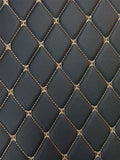 4Pcs Universal Waterproof PU Leather Car Floor Mats Black & Beige