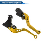 Adjustable Short Brake Clutch Levers for BMW F650GS (2008–2012) - Gold Tone