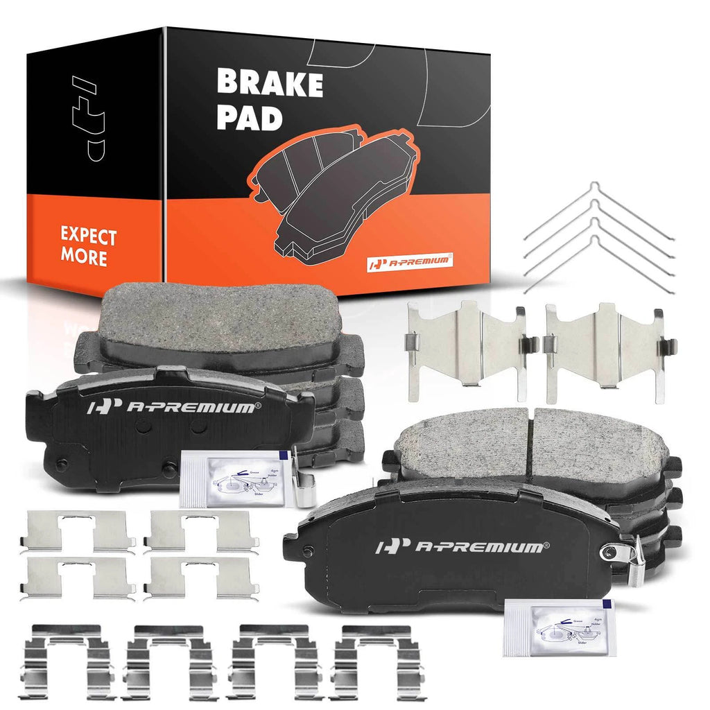 Set of 8 Ceramic Brake Pads for Nissan Altima, Sentra, Maxima (1993–2001)