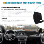 Non-Slip Dashboard Mat Cover Polyester for Hyundai Sonata 2015-2019
