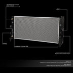 OE Style Aluminum Radiator for Monte Carlo/Impala 3.5L (2006–2011) 2837