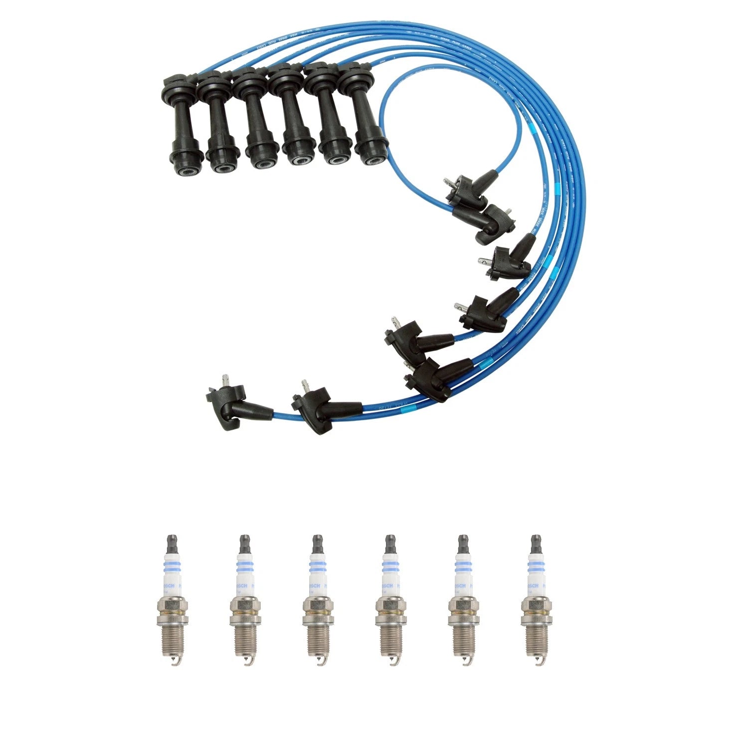 NGK Wire Set & 6 Racing Spark Plugs for GS300 SC300 Supra (1992–2002)