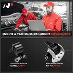 2X Engine Motor & Transmission Mount for Mitsubishi Outlander (2007-2013)