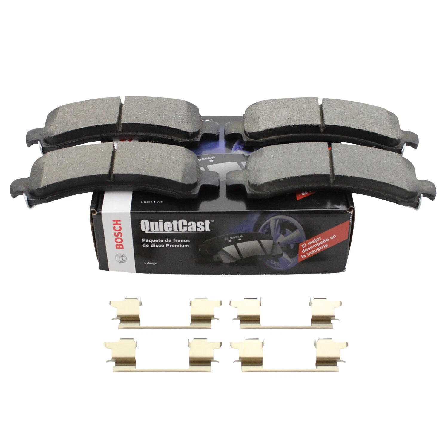 Set of 4 Bosch QuietCast Rear Ceramic Brake Pads for Cadillac Chevrolet GMC