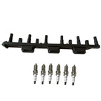 Ignition Coil & 6X Spark Plugs for Jeep Grand Cherokee Wrangler (1997–2006)