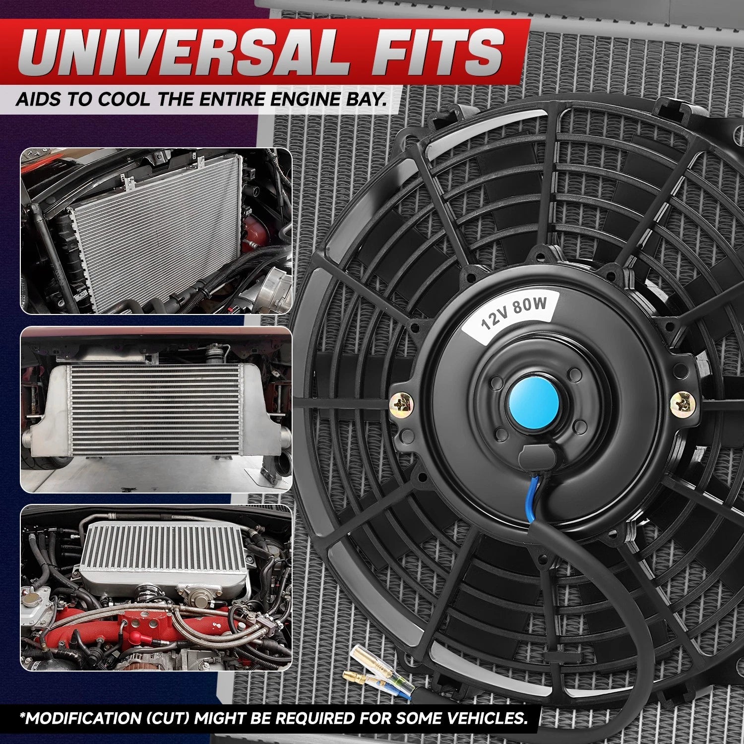 2X Slim Electric Radiator Fan Relay Kit for Universal Applications