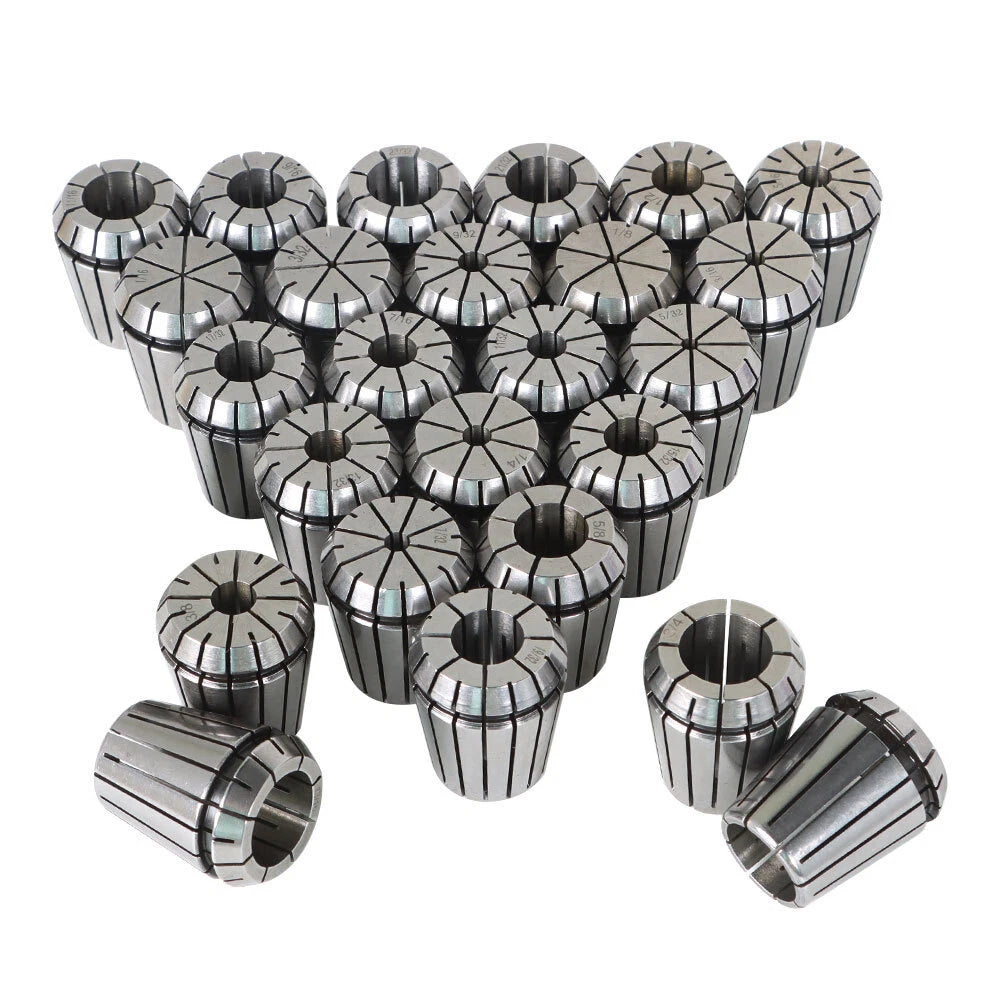 25 Pack ER32 Collet Set for Universal Use (1/16 inch - 3/4 inch)