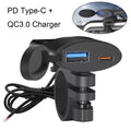 Dual USB Fast Charger Adapter for Motorcycle (Waterproof, QC3.0, PD)