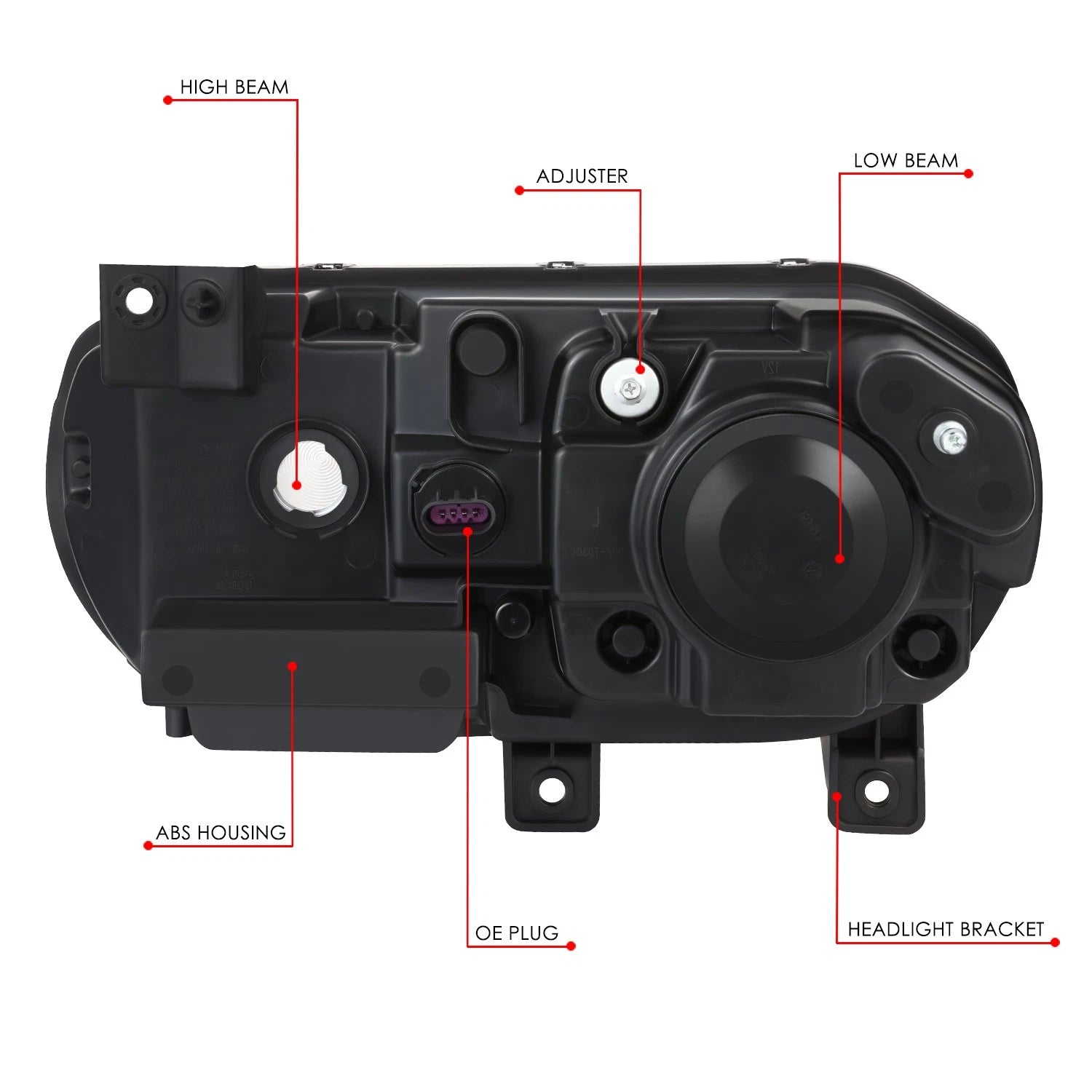 Right OE Style Projector HID Xenon Headlight Lamp for Dodge Challenger (2008–2014)