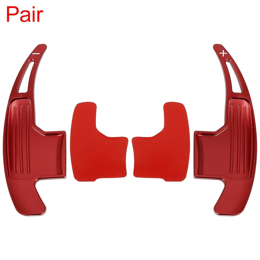 2X Aluminum Alloy Red Steering Wheel Shift Paddle for Ford Mustang (2015–2020)