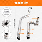 Chrome Shortshots Staggered Exhaust Pipes for Yamaha XVS650A Classic (1998–2010)