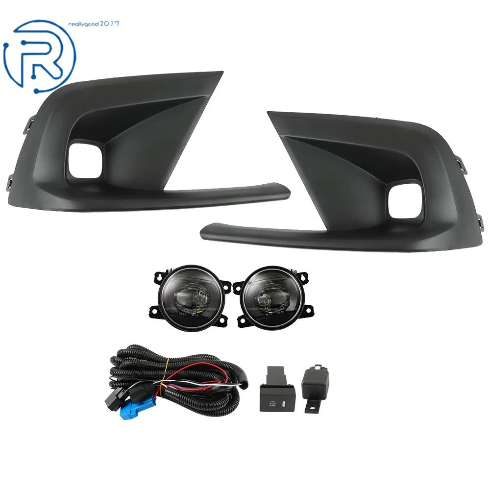 2X LED Fog Lights for Honda Civic (2022–2023) - Black Bezel, Wiring, Switch