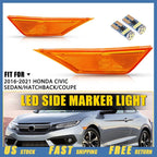 2X LED Side Marker Lights for Honda Civic (2016–2021)