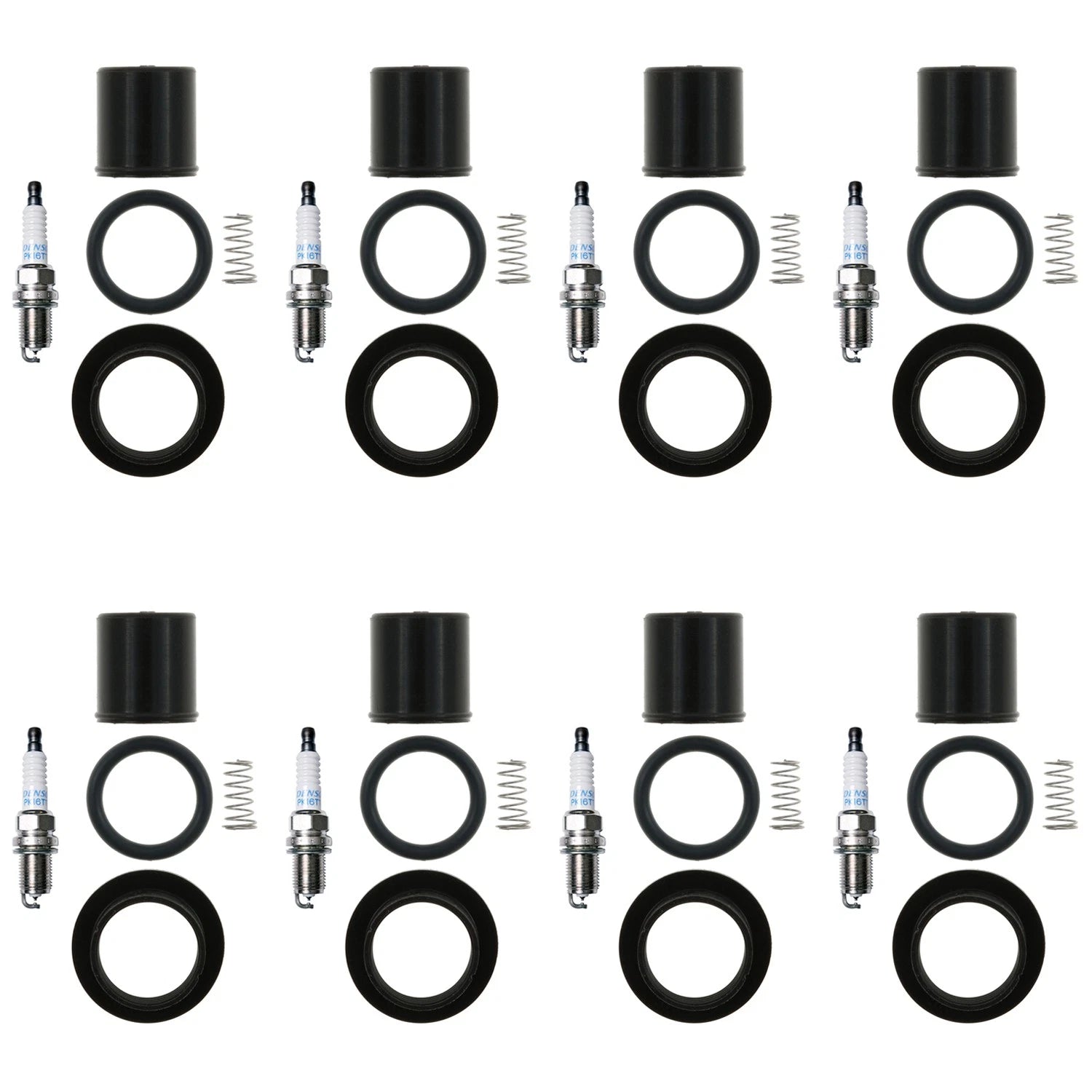 Denso 8 Platinum TT Plugs & NGK Ignition Coil Boots Kit for Aspen (2007–2009)