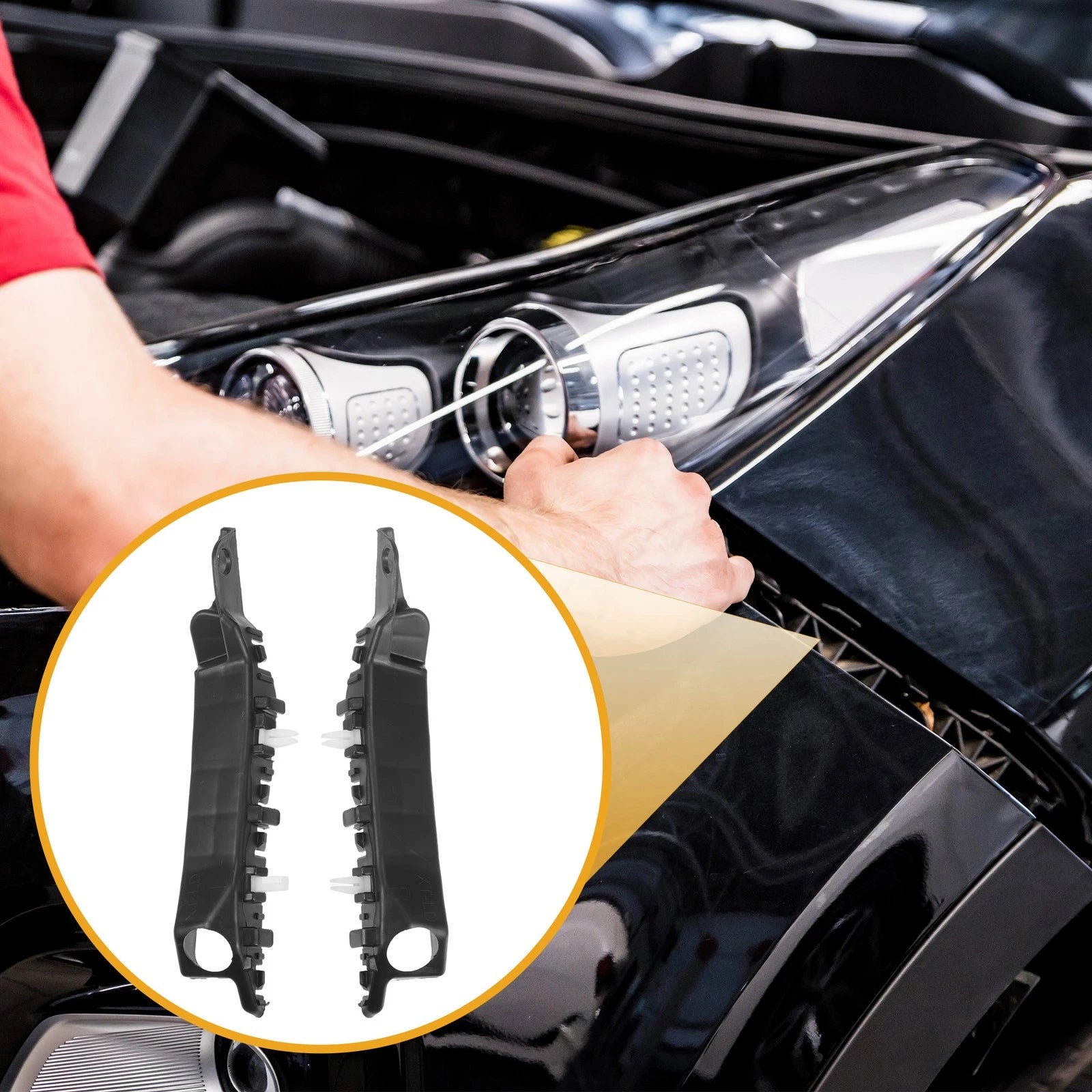Set of 2 Front Bumper Support Brackets for Hyundai Elantra (2011–2016)