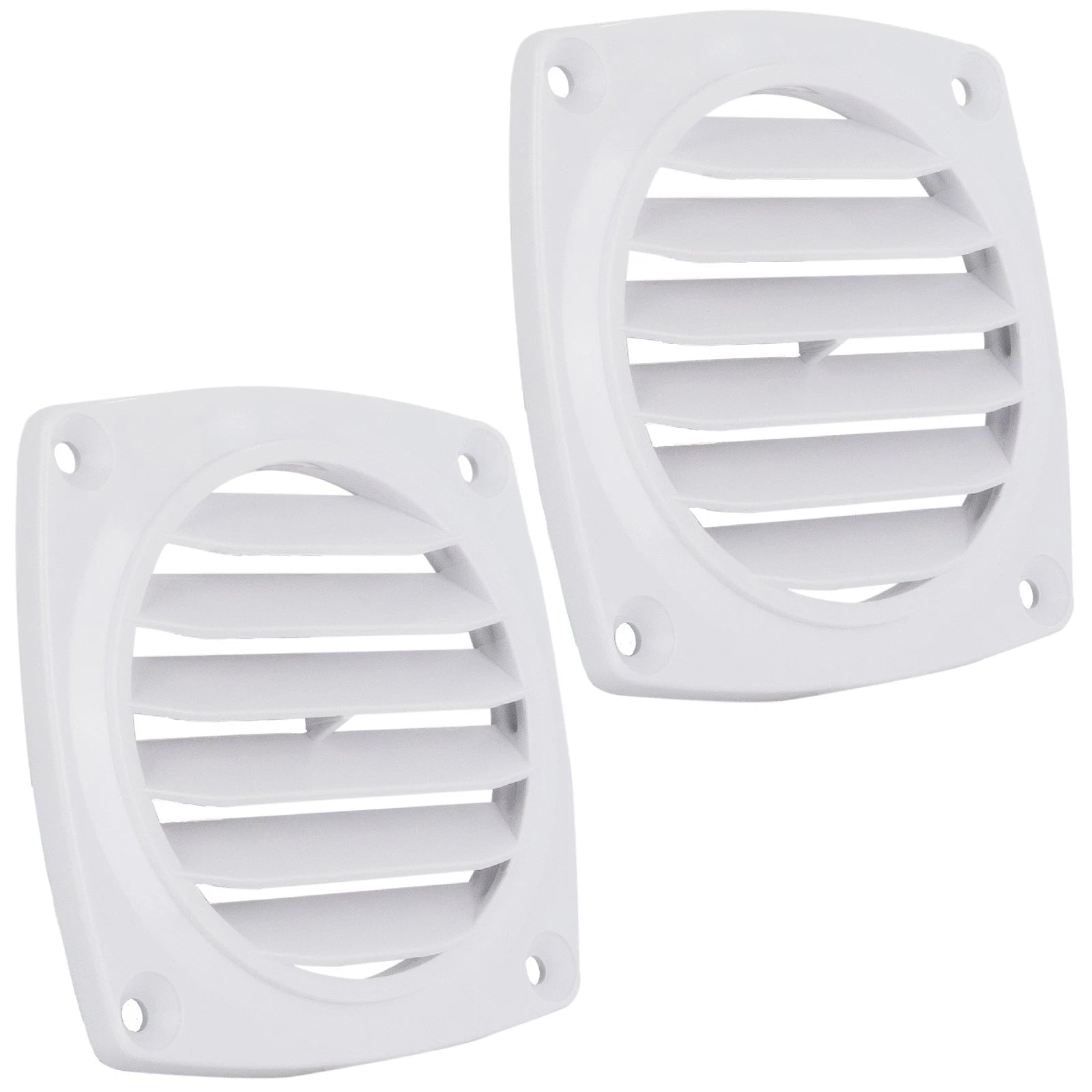 2X 3-Inch Louvered Flush Hose Ventilators for Universal Applications