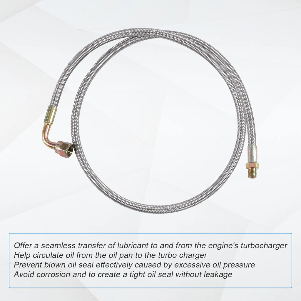 Turbo Oil Feed and Return Line Kit for T3 T4 T60 T61 (1/8 PNT, 90 Degree)