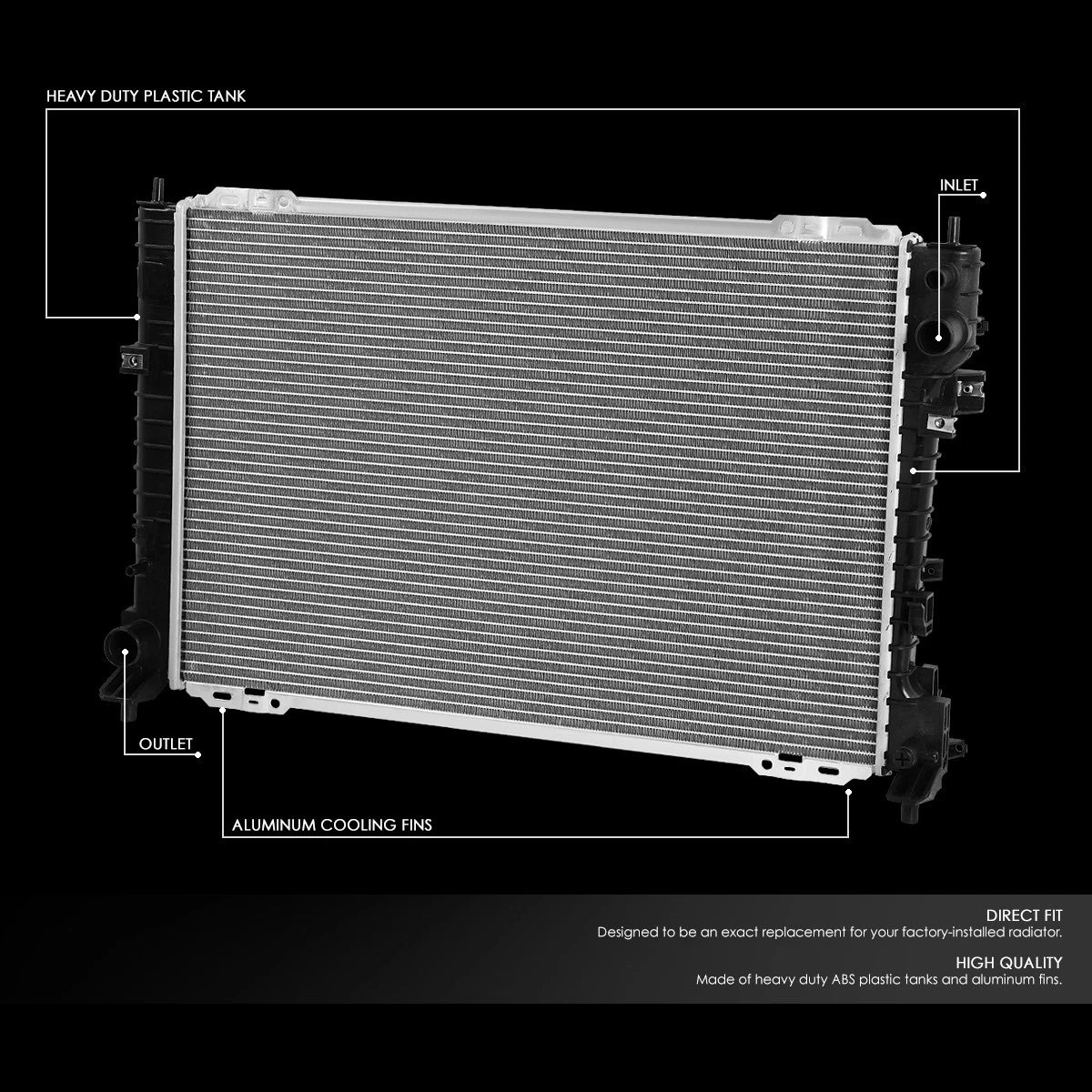 Aluminum Core Cooling Radiator for Ford Escape 2008–2012, Mariner, Tribute 3.0L DPI 13041