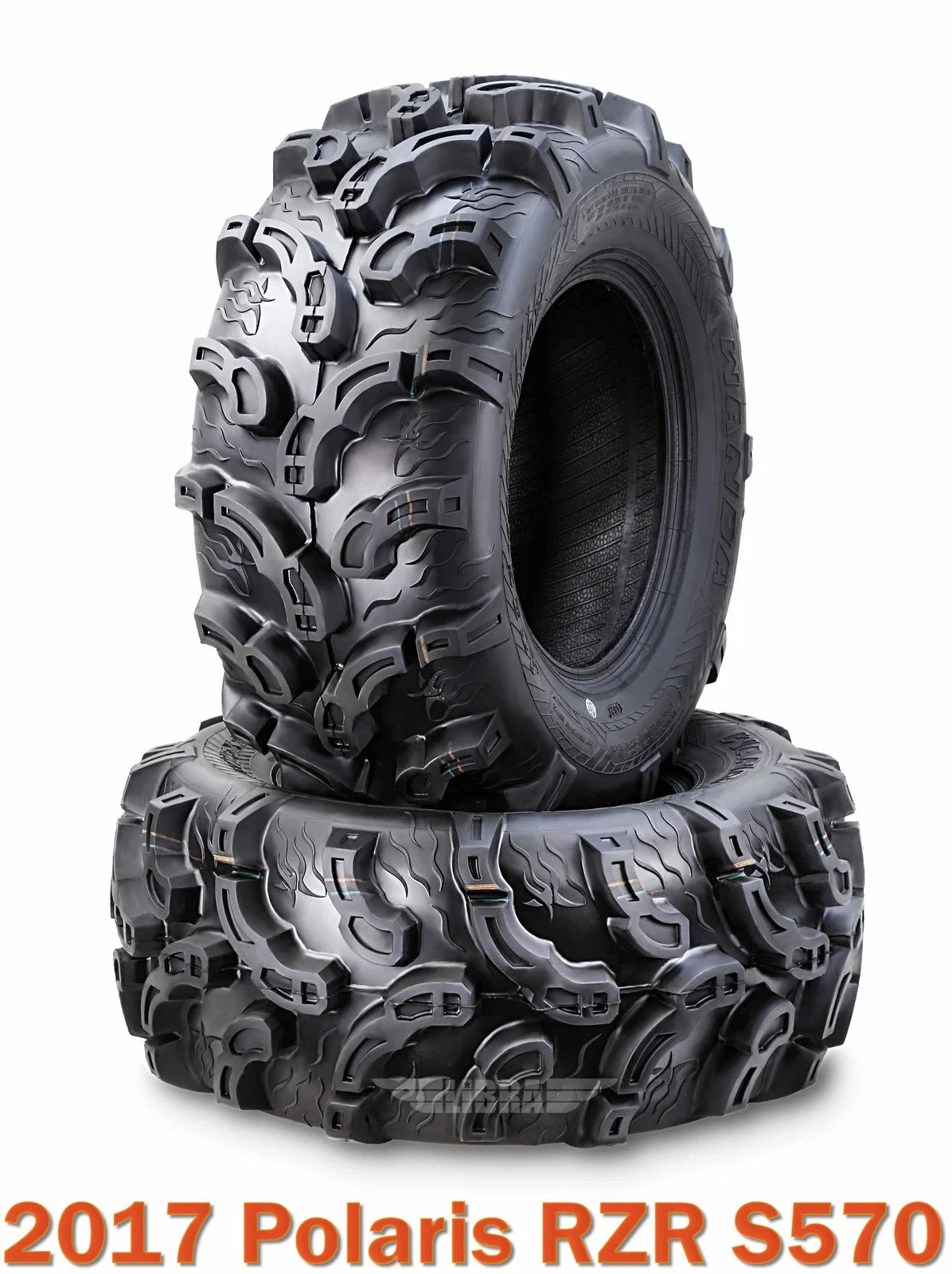 Front Tire Set 27x9-12 for Polaris RZR S570 (2017) - Super Lug Mud