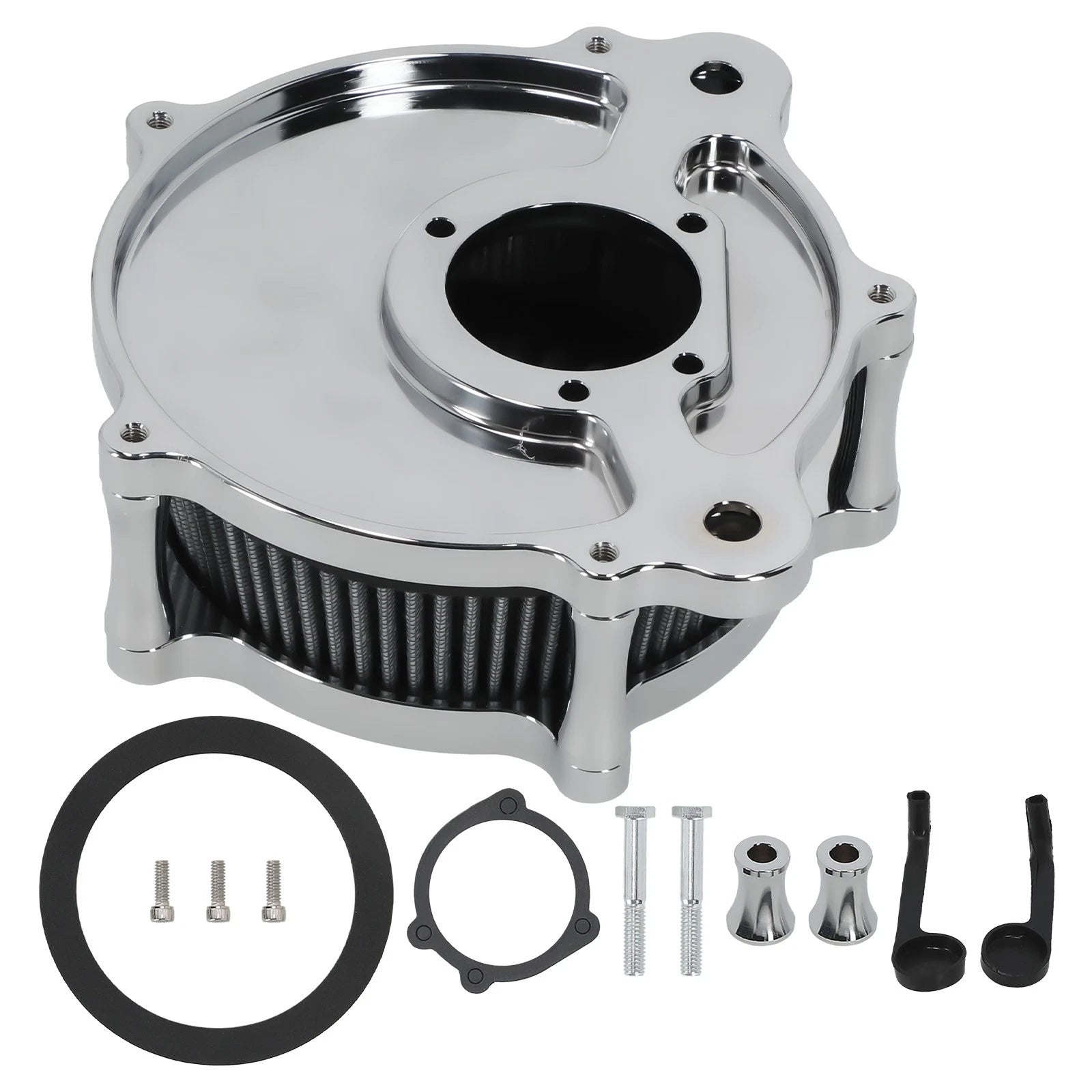 Chrome Air Cleaner Filter Intake Kit for Harley Touring Dyna (2000-2017)