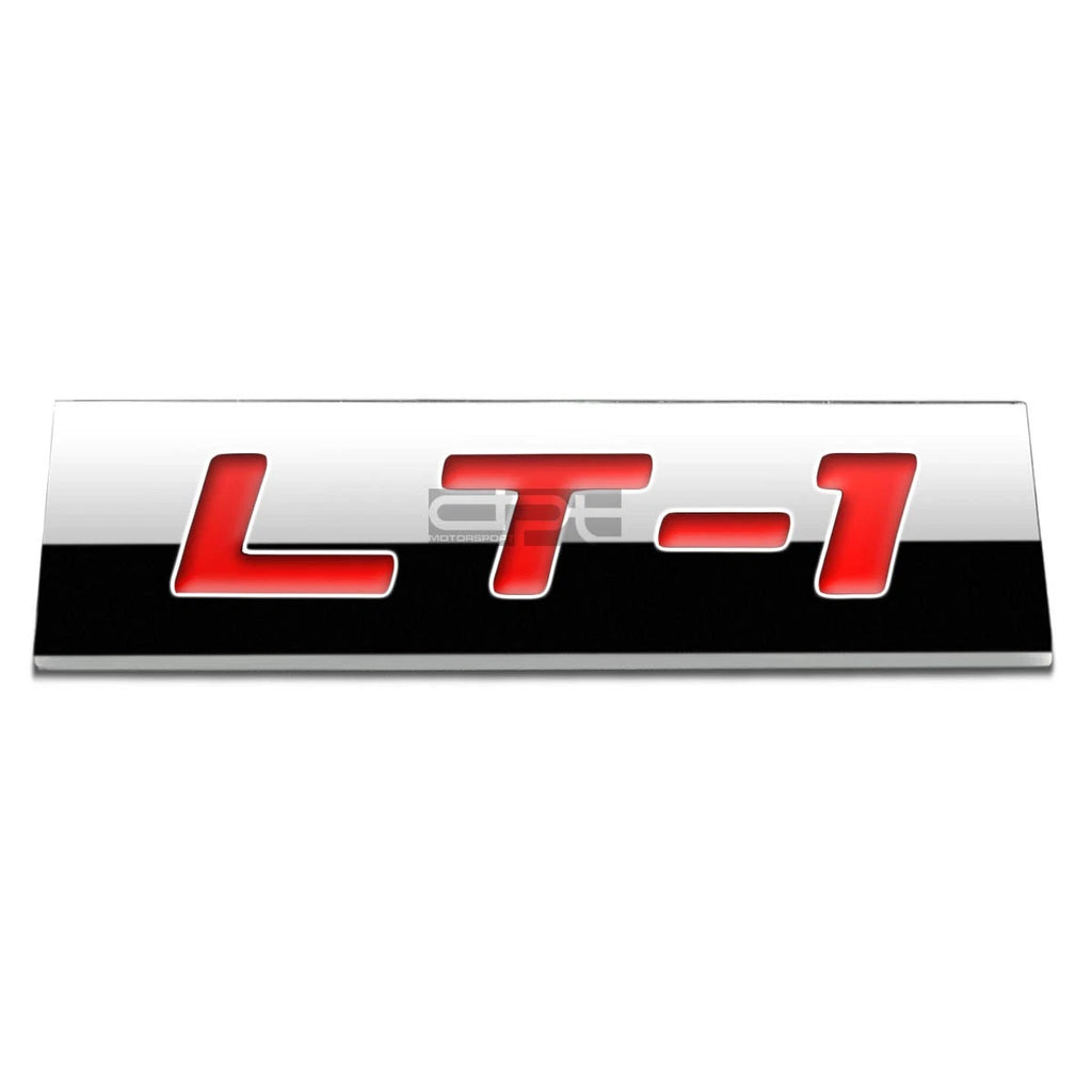 3D Polished Red LT1 Metal Emblem Decal for Chevrolet