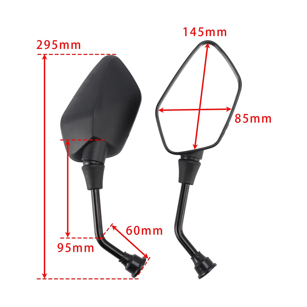 Black Pair Rear View Mirrors for Honda NC700S NC750X X-ADV750 (2012–2023)