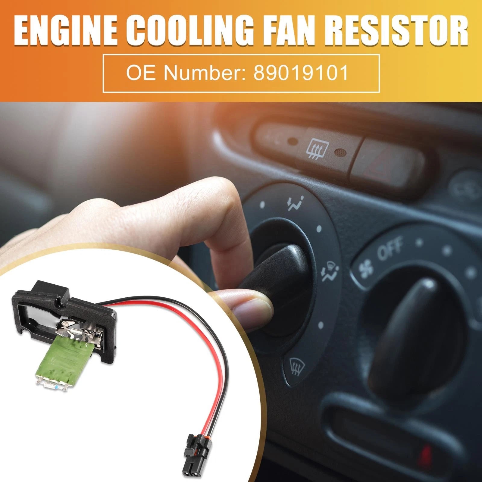 HVAC Fan Blower Motor Resistor 89019101 for Buick Regal, Chevrolet Impala 