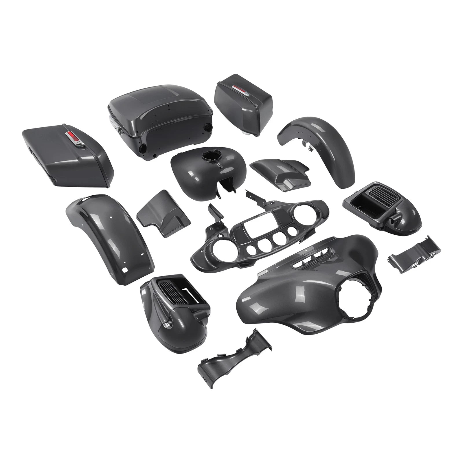 Fairings Body Kit for Harley Electra Glide (2014–2024) Gauntlet Gray Metallic