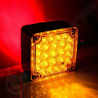 2X Square Chrome LED Stop Brake Tail Light Pedestal for Truck