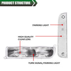Clear Bumper Lights and Signal Corner Turn Lamps for Jeep Cherokee XJ (1997–2001)