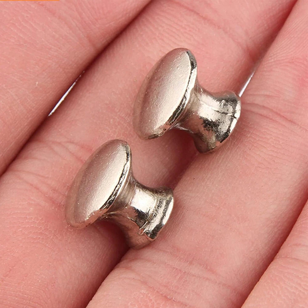 10Pcs Antique Pull Handle Knob for Kitchen Cabinet Drawer Door (Silver)