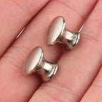 10Pcs Antique Pull Handle Knob for Kitchen Cabinet Drawer Door (Silver)