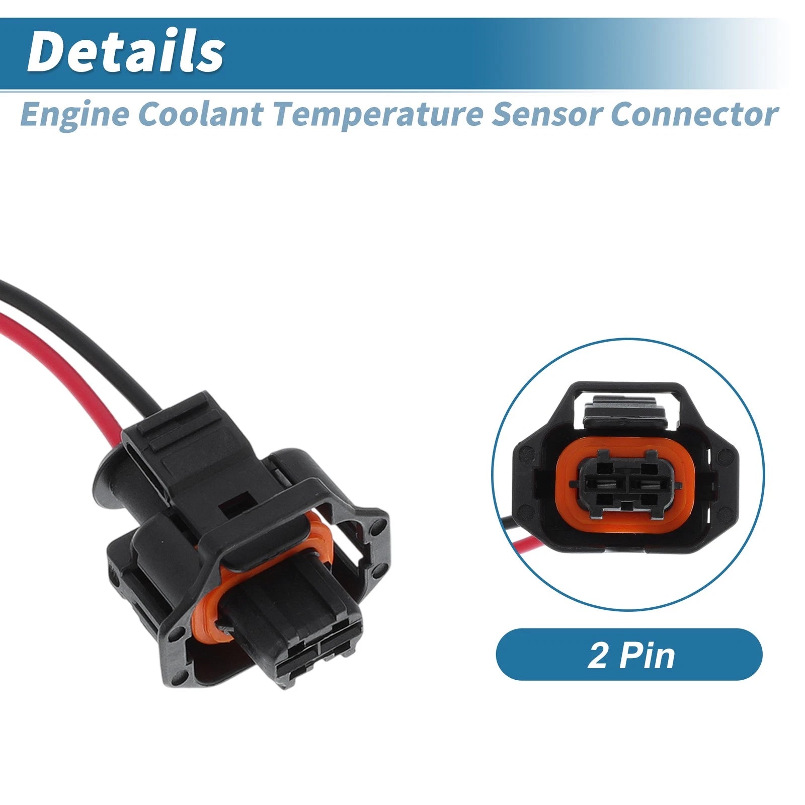 Engine Coolant Temperature Sensor Connector for Buick (88953309/S-1024)