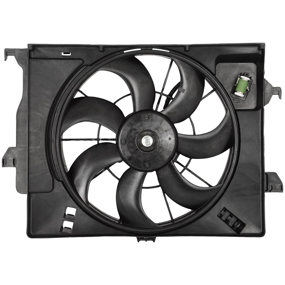 Electric AC Condenser Cooling Fan Kit for Kia Rio Hyundai Accent (2012–2013)