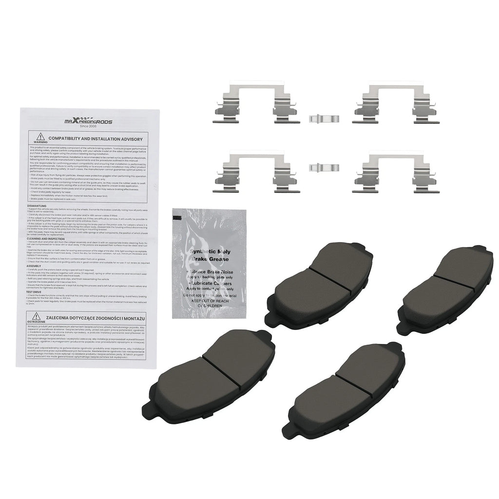 Front Ceramic Brake Pads Kit for Chrysler 200 (2011–2014) Dodge Avenger (2008–2014)