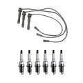 Denso 7mm Wire Set & 6 Double Platinum Spark Plugs for Hyundai Kia V6