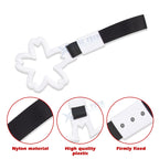 Plastic Nylon Stripe White Sakura Flower Car Handle Strap Charm for Drift (2020-2025)