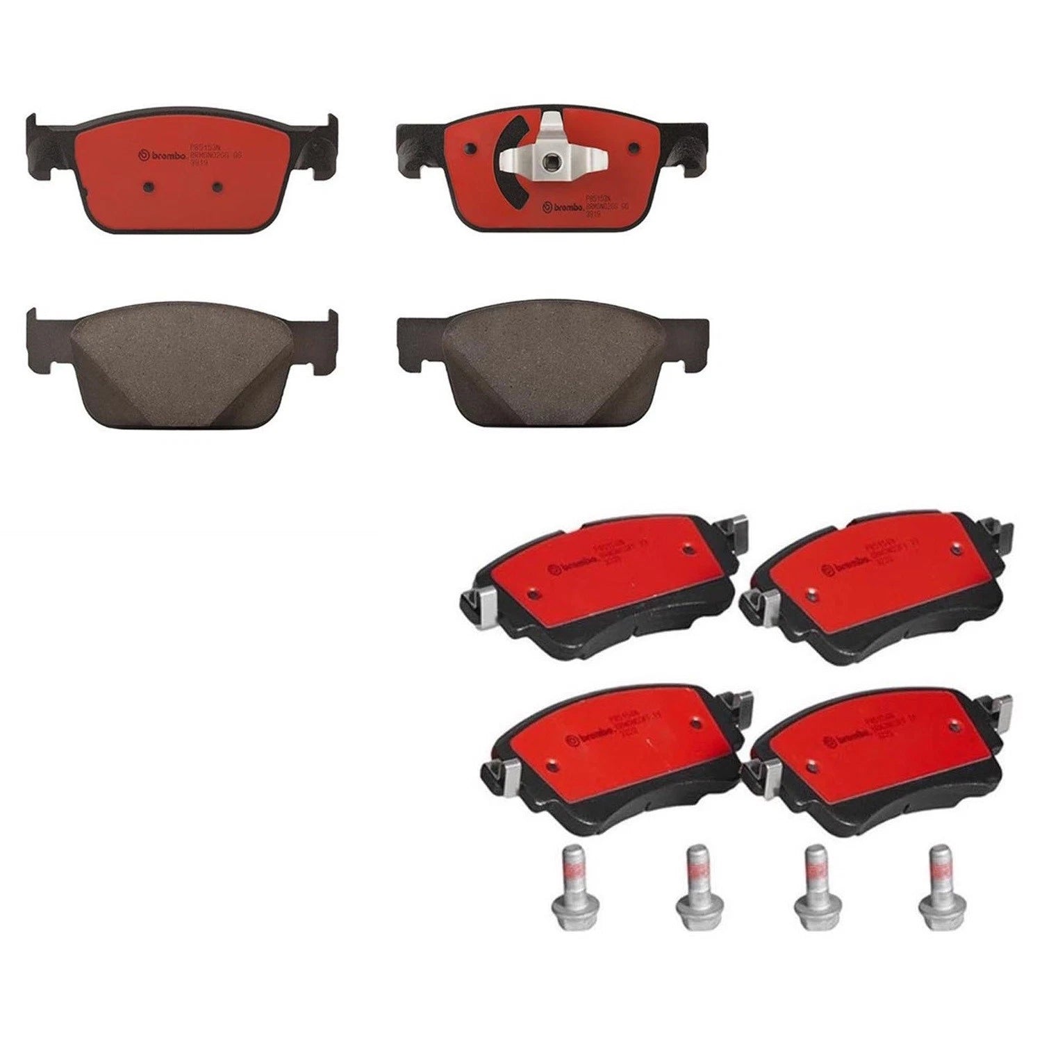 Set of 4 Brembo NAO Ceramic Brake Pads for Audi A4 (2017–2020)
