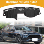 Dashboard Cover for Mercedes C-Class W204 (2008–2011) Black Red Mat Carpet