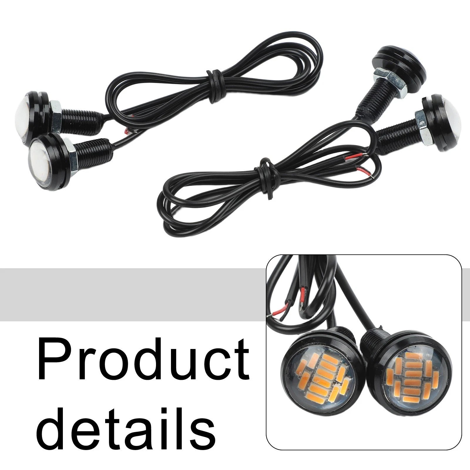 Set of 4 Ice Blue 12V 15W LED Car Lights for DRL (Daytime Running)